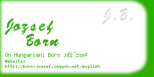 jozsef born business card